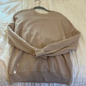 Abercrombie tan crewneck